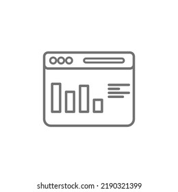 Performance analytics linear icon concept. Performance analytics line vector sign, symbol, illustration.