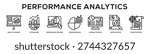 Performance Analytics web banner icon illustration concept