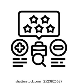 performance appraisal business process line icon vector. performance appraisal business process sign. isolated contour symbol black illustration