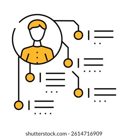 performance appraisal business process line icon vector. performance appraisal business process sign. isolated symbol illustration