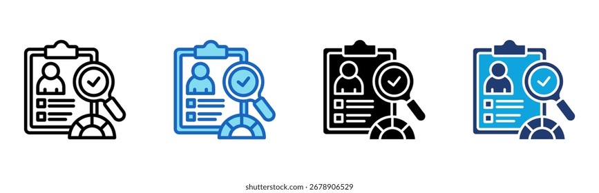 Icono de evaluación de rendimiento Ilustración vectorial de estilo múltiple