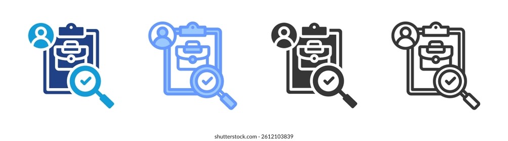 Performance Appraisal icon set multiple style collection