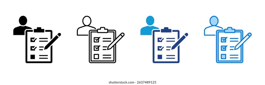 Performance Appraisal icon sheet multiple style collection