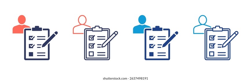 Performance Appraisal icon sheet multiple style collection