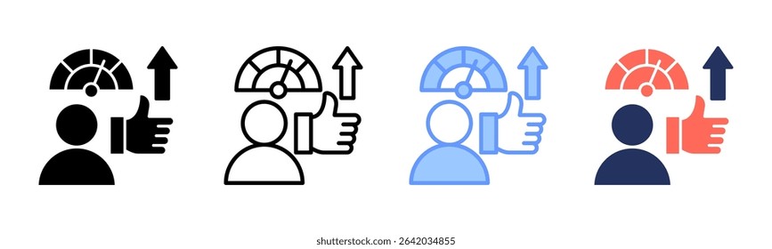 Performance Appraisal icon sheet multiple style collection
