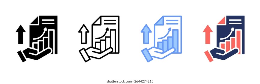Performance Appraisal icon sheet multiple style collection