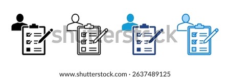 Performance Appraisal icon sheet multiple style collection