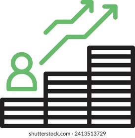 Imagen vectorial de icono de evaluación de rendimiento. Adecuado para aplicaciones web móviles y medios de impresión.