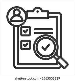 Performance Appraisal Outline Icon Vector Illustration