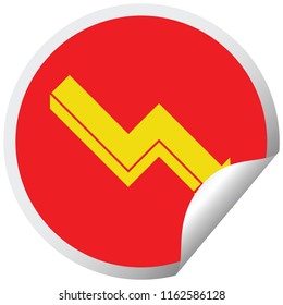 performance arrow graphic vector circular peeling sticker