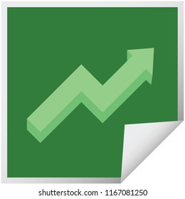 performance arrow graphic vector illustration square sticker