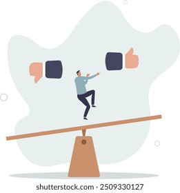 performance assessment, manager evaluation, judgment concept.flat design with people.