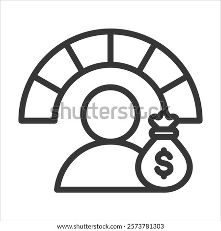 Performance Based Incestives Outline Icon Vector Illustration