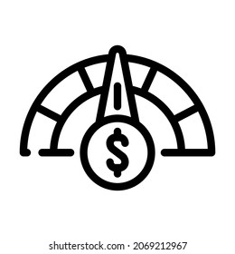 performance business intelligence line icon vector. performance business intelligence sign. isolated contour symbol black illustration