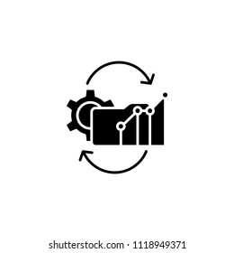 Performance challenges black icon concept. Performance challenges flat  vector symbol, sign, illustration.
