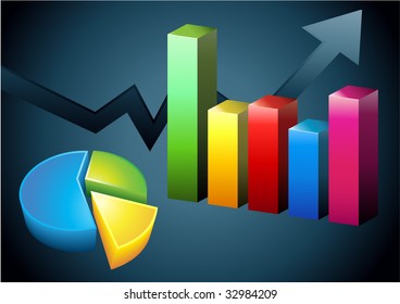 Performance Charts Background: vector de stock (libre de regalías