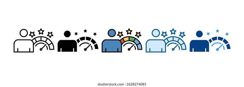 Conjunto de ícones do Performance Coaching Conjunto de vários estilos