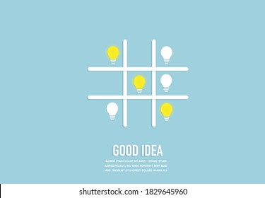 Performance and creativity concepts ideas with a light bulb on ox game.business development and competition for success