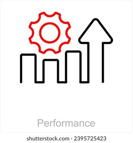 Performance and development icon concept