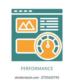 Performance Dual Tone Color Icon, Mini Illustration For Modern Concept, Ui, Ux Web And App Development. Related To Seo And Online Marketing.