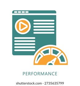 Performance Dual Tone Color Icon, Mini Illustration For Modern Concept, Ui, Ux Web And App Development. Related To Seo And Online Marketing.