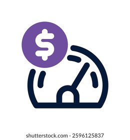 performance dual tone icon. Sleek and modern vector icon for websites, mobile apps, marketing materials, and corporate design. Fully scalable and ready to use.