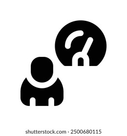 performance employee icon. vector glyph icon for your website, mobile, presentation, and logo design.