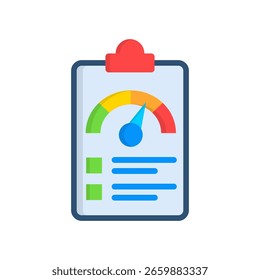 Ícone de avaliação de desempenho Ilustração de vetor plano