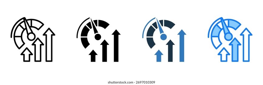 Icono de excelencia de rendimiento Ilustración vectorial de estilo múltiple