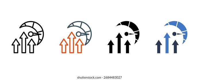Performance Excellence multiple icon style vector illustration