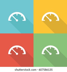 Performance Flat Icon Concept