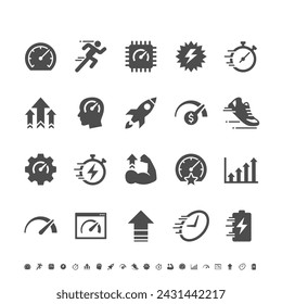 Performance flat icons. Pixel perfect.