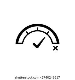 Performance Gauge with Checkmark Quality Icon