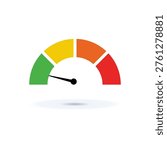 Performance Gauge Meter Speed Indicator Rating Level Dashboard Scale Vector Design