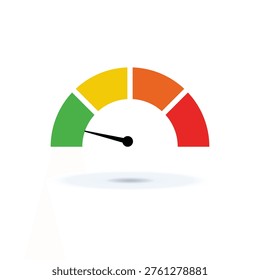 Performance Gauge Meter Speed Indicator Rating Level Dashboard Scale Vector Design