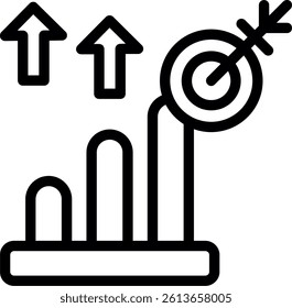 Performance Goals Line Vector Icon Design