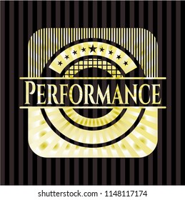 Performance gold emblem