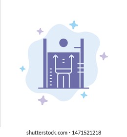 Performance, Growth, Human, Improvement, Management Blue Icon on Abstract Cloud Background