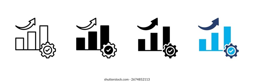 Performance Growth icon sheet multiple style collection