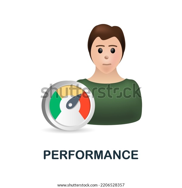 Performance icon. 3d illustration from company value
collection. Creative Performance 3d icon for web design, templates,
infographics and
more