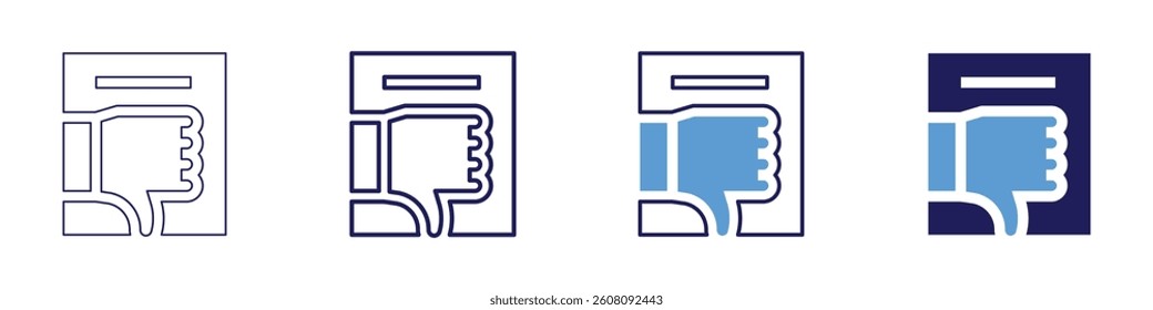 Performance feedback​ icon in 4 different styles. Thin Line, Line, Bold Line, Duotone. Duotone style. Editable stroke.