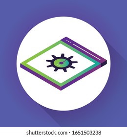 performance icon concept on gradient color