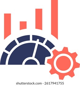 Performance Icon Glyph Color Vector Illustration