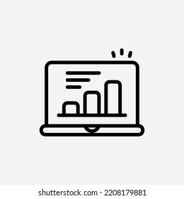  performance icon, isolated Asset Management outline icon in light grey background, perfect for website, blog, logo, graphic design, social media, UI, mobile app