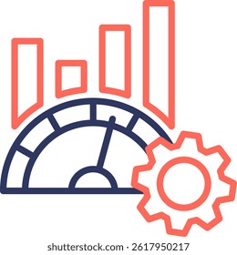 Performance Icon Line Color Vector Illustration