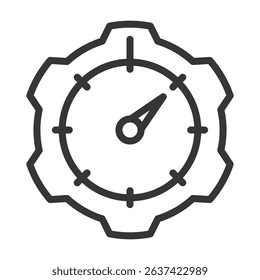 Performance Icon Lineal Style Vector Illustration
