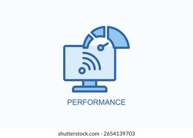 Icono De Rendimiento O Logotipo Ilustración vectorial Aislada