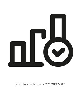 Performance Icon. Modern Professional Minimal Line Vector Symbol for Analytics, Growth, and Progress
