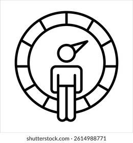 performance icon in outline style vector illustration