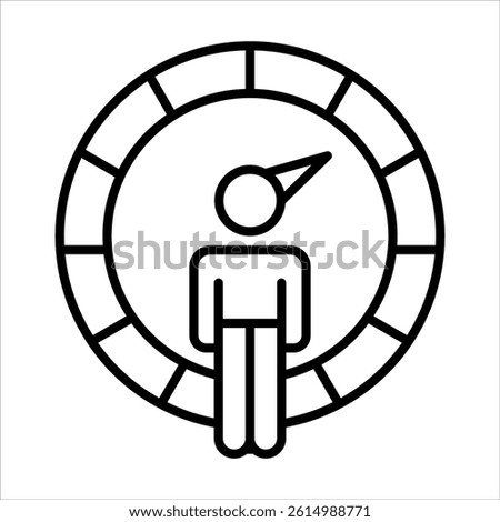 performance icon in outline style vector illustration